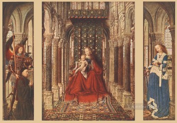  triptych Canvas - Small Triptych Renaissance Jan van Eyck
